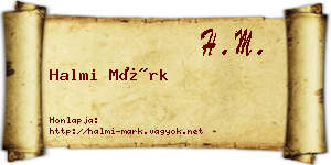 Halmi Márk névjegykártya