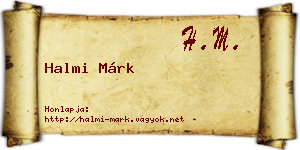 Halmi Márk névjegykártya